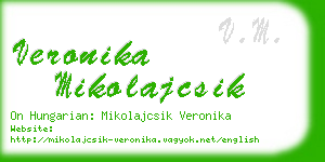 veronika mikolajcsik business card